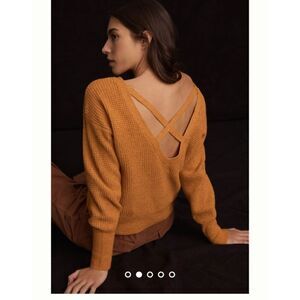 Anthropologie Maeve Cross-Back Sweater